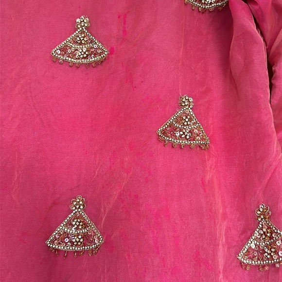 Pakistani 3pc Mehendi Lengha adress - Picture 12 of 17